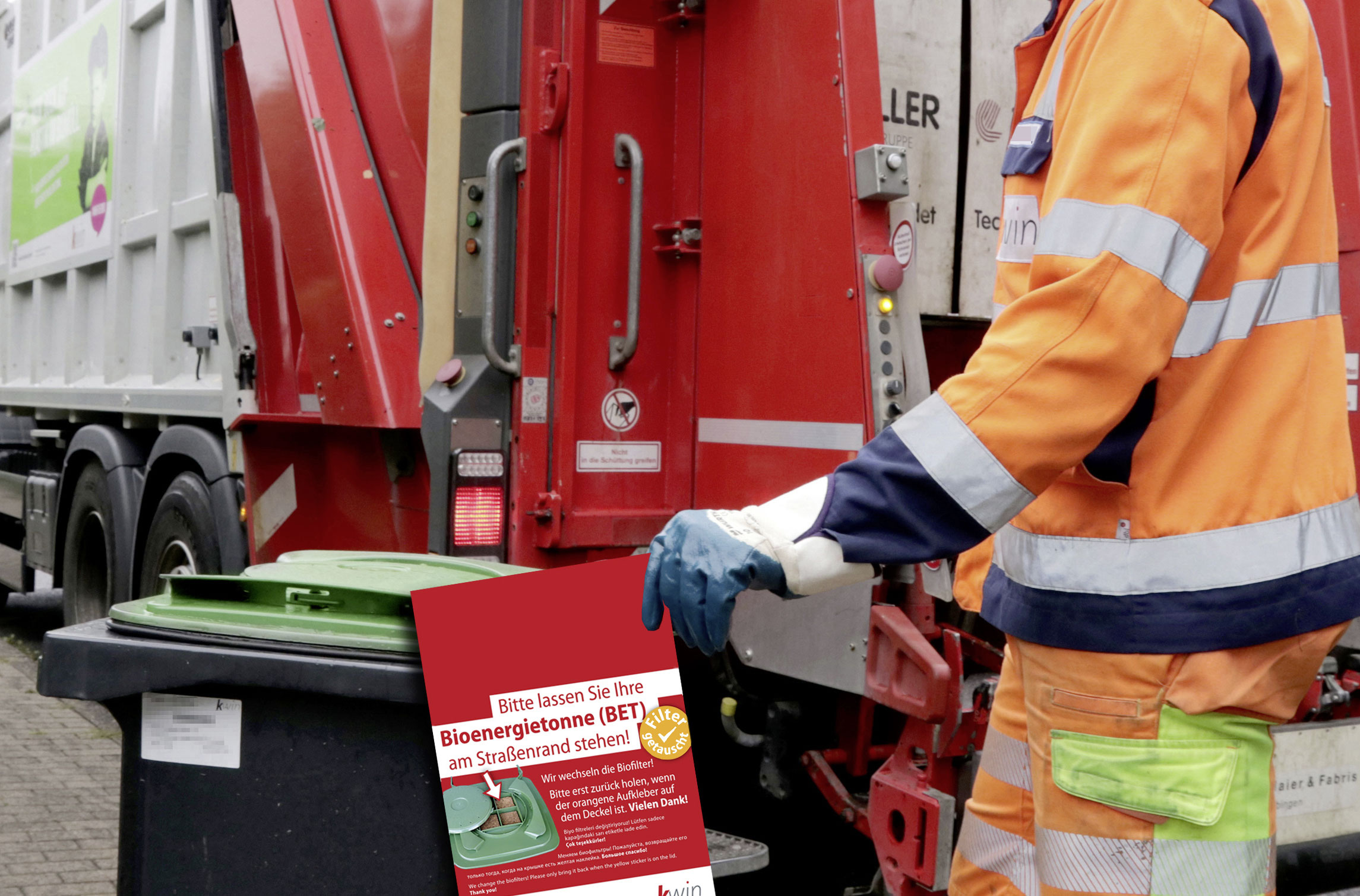 In der Großregion Mosbach werden die Biofilter der BioEnergieTonnen von der KWiN getauscht. 