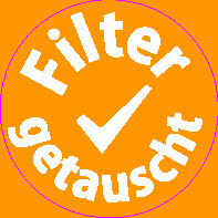 aufkleber filter getauscht 